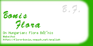 bonis flora business card
